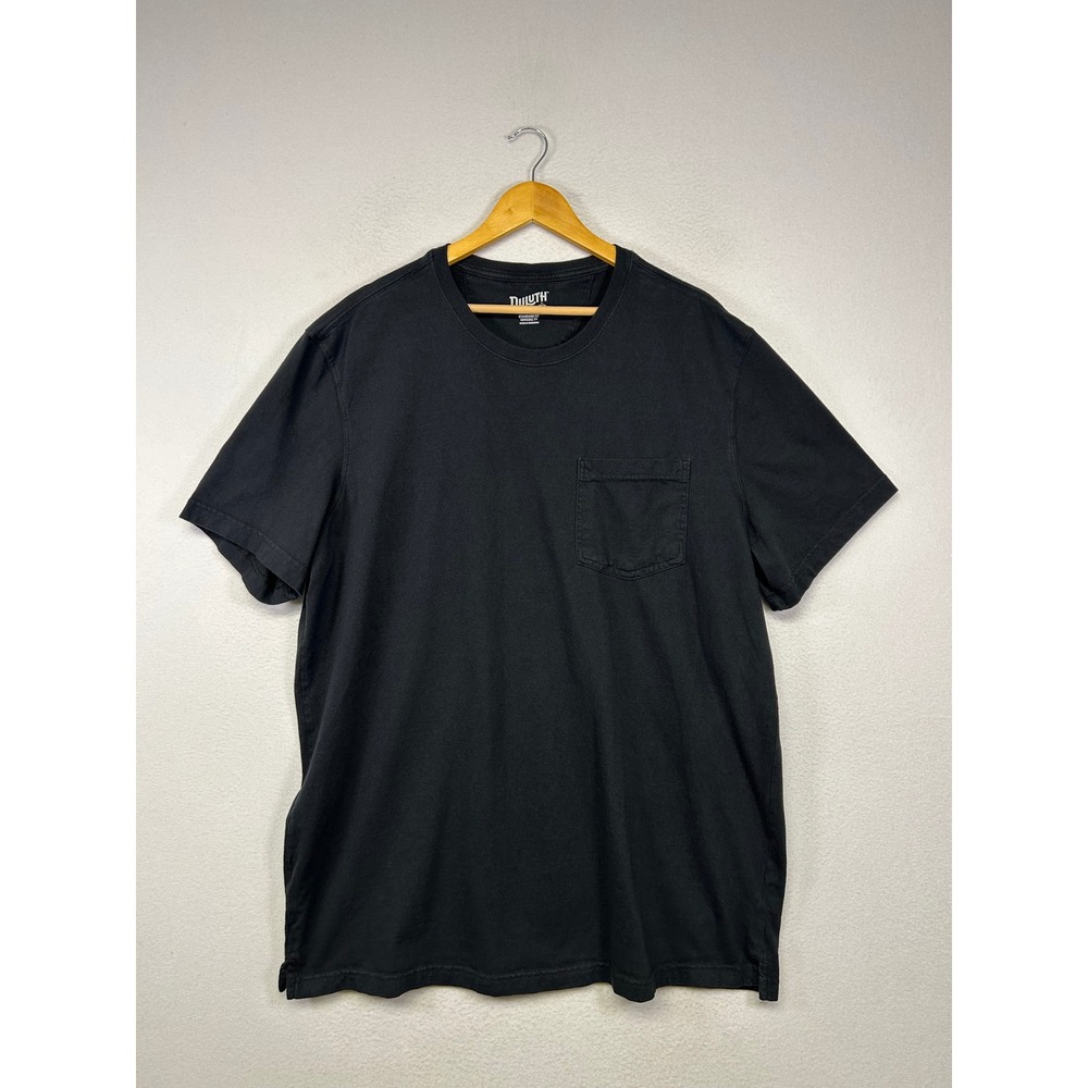 Workwear Duluth Trading Co Men XL Black Longtail T Short Sleeve Pocket Tee Shirt